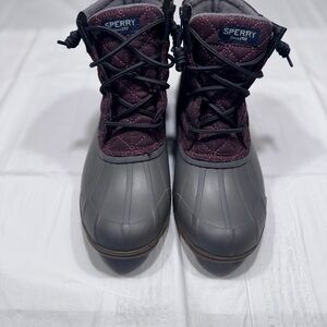 Sperry Charcoal and Maroon Boots